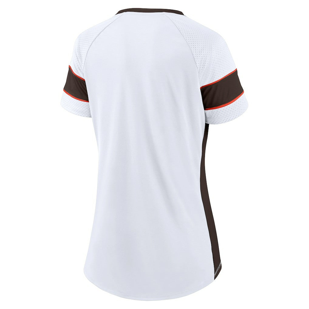 Women's Athena Lace-Up V-Neck T-Shirt - Cleveland Browns