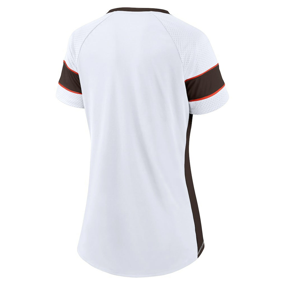 Women's Athena Lace-Up V-Neck T-Shirt - Cleveland Browns