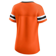 NHL Orange Philadelphia Flyers Fanatics Women's Iconic Athena Lace-Up T-Shirt