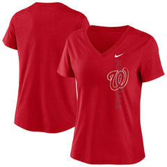 MLB Washington Nationals Nike Women's Local Team Tri-Blend V-Neck T-Shirt