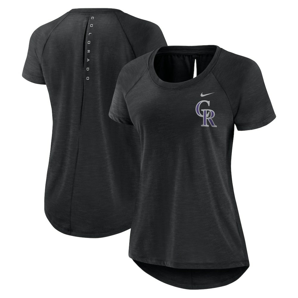 MLB Colorado Rockies Nike Women's Summer Breeze Raglan Fashion T-Shirt
