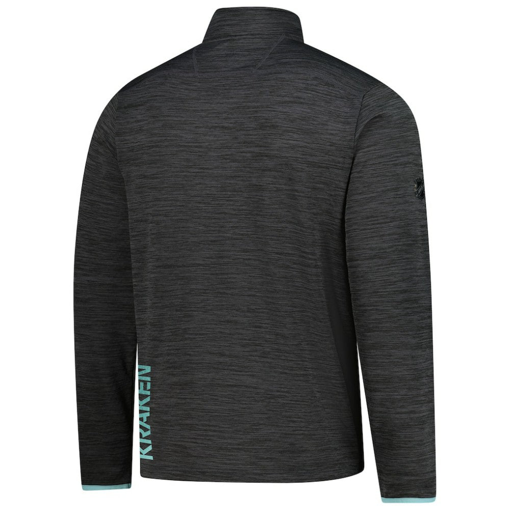 NHL Heather Charcoal Seattle Kraken Fanatics Authentic Pro Lightweight Quarter-Zip Pullover