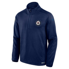 NHL Navy Winnipeg Jets Fanatics Authentic Pro Rink Quarter-Zip Top