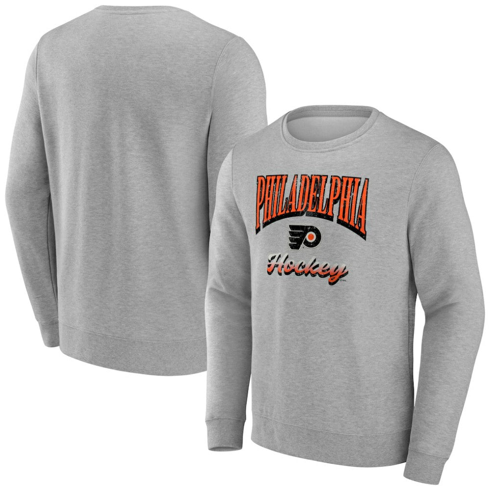 NHL Gray Philadelphia Flyers Fanatics Light the Candle Fleece Pullover Sweatshirt