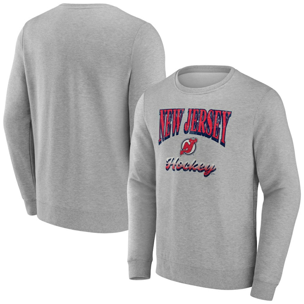 NHL Gray New Jersey Devils Fanatics Light the Candle Fleece Pullover Sweatshirt