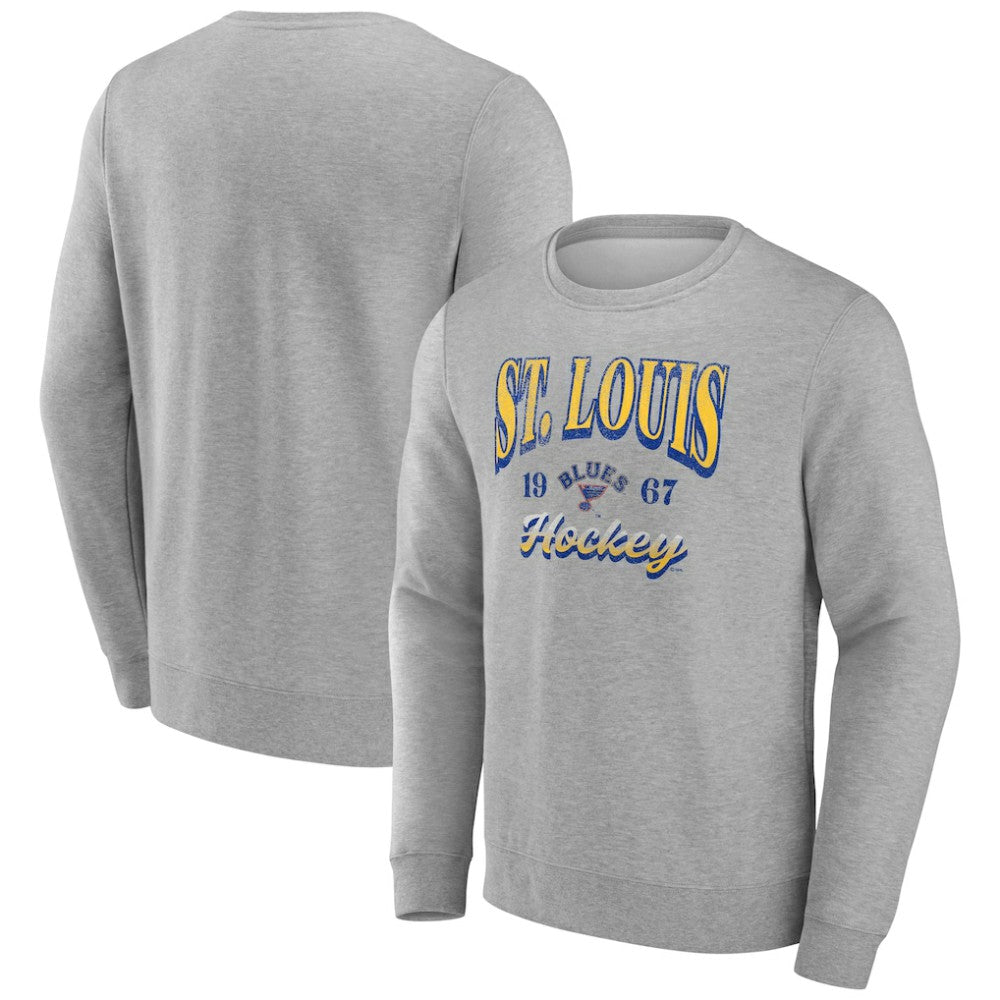 NHL This item will ship within 8 business days. Fanatics St. Louis Blues Gray Nimbus Fleece Pullover Sweatshirt