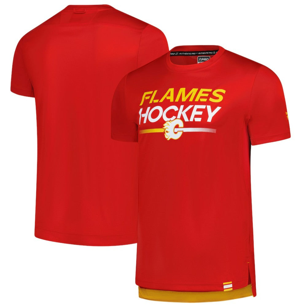 NHL Red Calgary Flames Fanatics Authentic Pro Tech T-Shirt