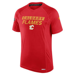 NHL Red Calgary Flames Fanatics Authentic Pro Rink Tech T-Shirt