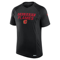 NHL Black Calgary Flames Fanatics Authentic Pro Rink Tech T-Shirt