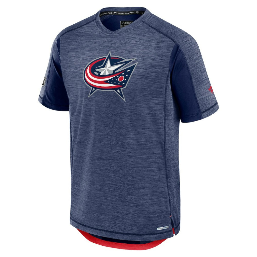 NHL Heather Navy Columbus Blue Jackets Fanatics Authentic Pro Rink Performance T-Shirt