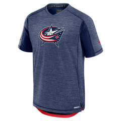 NHL Heather Navy Columbus Blue Jackets Fanatics Authentic Pro Rink Performance T-Shirt