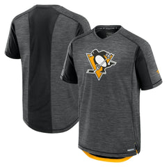 NHL Heather Charcoal Pittsburgh Penguins Fanatics Authentic Pro Rink Performance T-Shirt