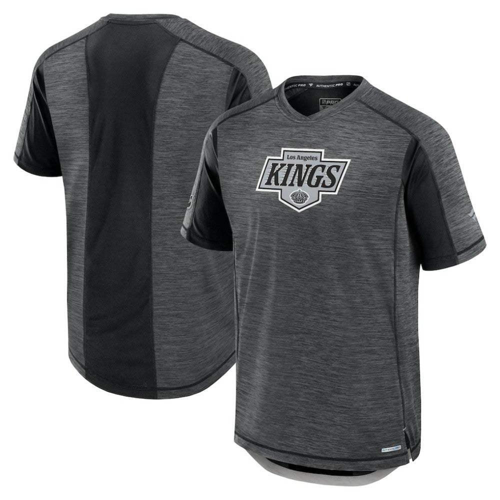 NHL Heather Charcoal Los Angeles Kings Fanatics Authentic Pro Rink Performance T-Shirt
