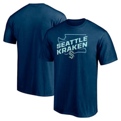 NHL Deep Sea Blue Seattle Kraken Fanatics Block Party Push Ahead T-Shirt