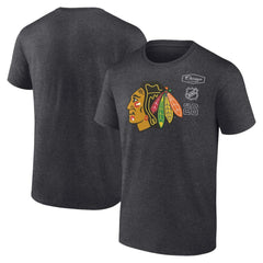 NHL Heather Charcoal Chicago Blackhawks Fanatics Origin T-Shirt