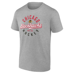 NHL Gray Chicago Blackhawks Fanatics Emblem T-Shirt