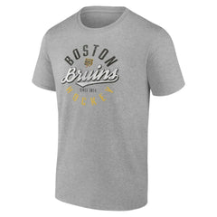 NHL Gray Boston Bruins Fanatics Emblem T-Shirt