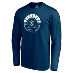 NHL Deep Sea Blue Seattle Kraken Fanatics Block Party Long Sleeve T-Shirt