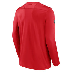 NHL Red Calgary Flames Fanatics Authentic Pro Tech Long Sleeve T-Shirt