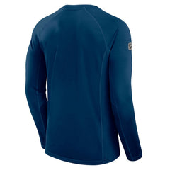 NHL Deep Sea Blue Seattle Kraken Fanatics Authentic Pro Rink Tech Raglan Long Sleeve T-Shirt