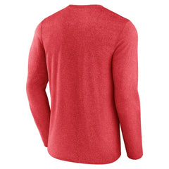 NHL Heather Red Washington Capitals Fanatics Sweep Iconic Synthetic Long Sleeve T-Shirt