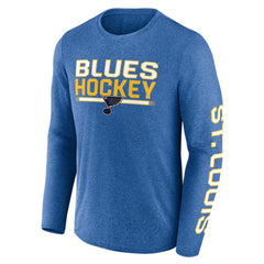 NHL Heather Blue St. Louis Blues Fanatics Sweep Iconic Synthetic Long Sleeve T-Shirt