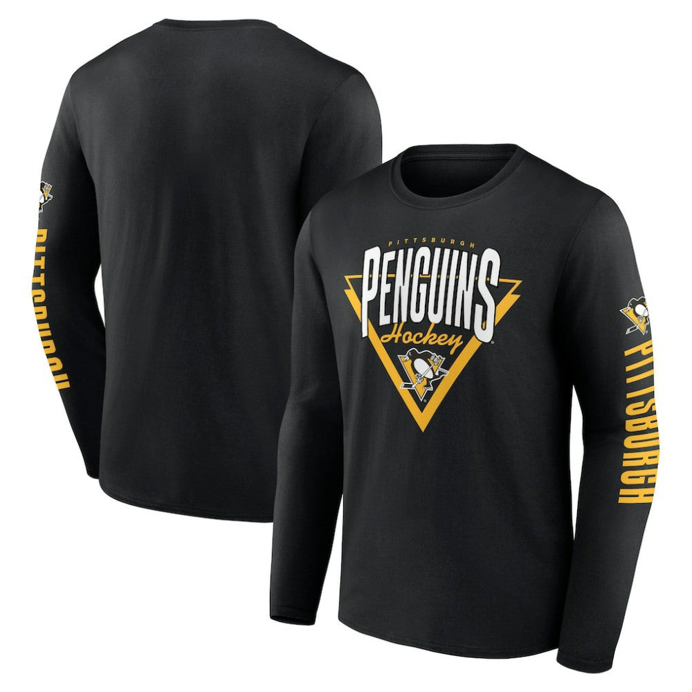 NHL Black Pittsburgh Penguins Fanatics Headline Long Sleeve T-Shirt
