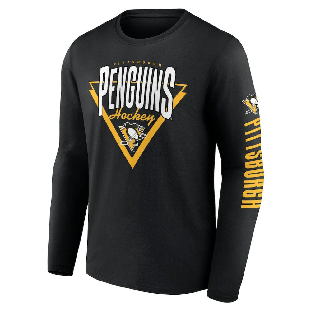 NHL Black Pittsburgh Penguins Fanatics Headline Long Sleeve T-Shirt