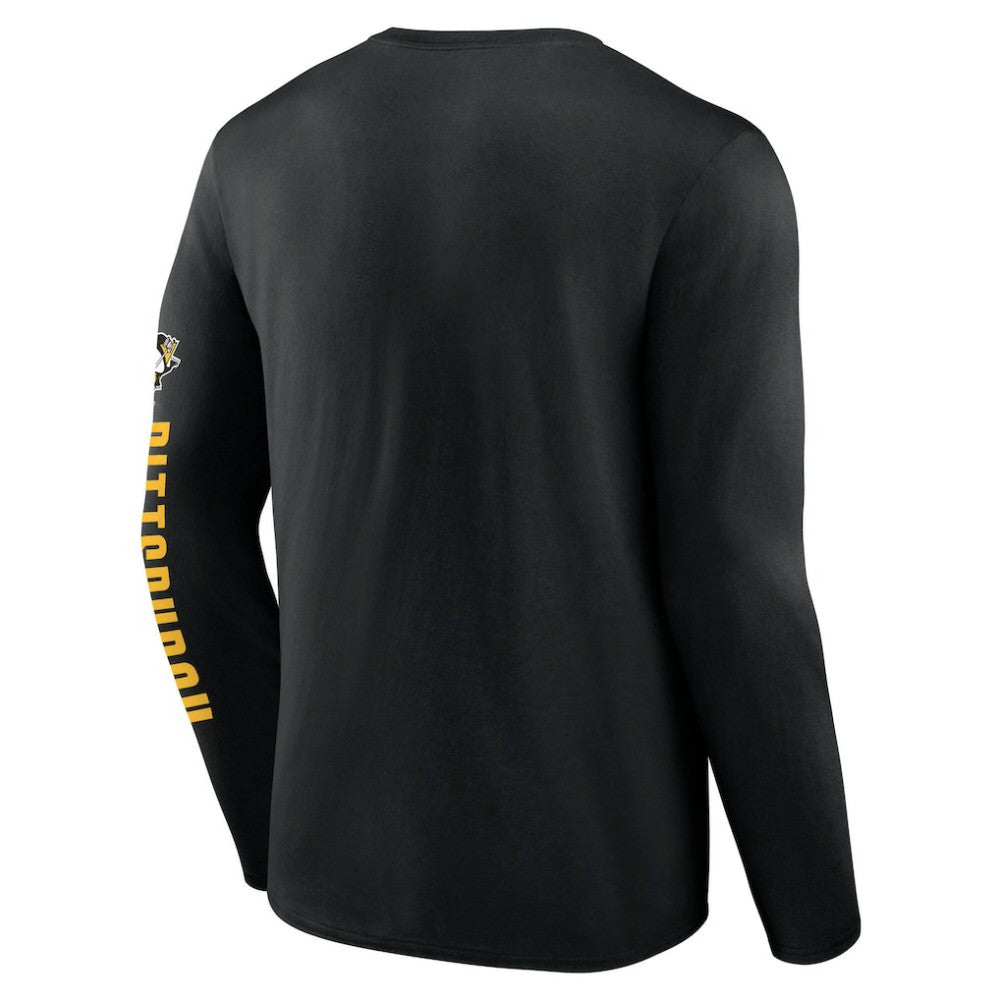 NHL Black Pittsburgh Penguins Fanatics Headline Long Sleeve T-Shirt
