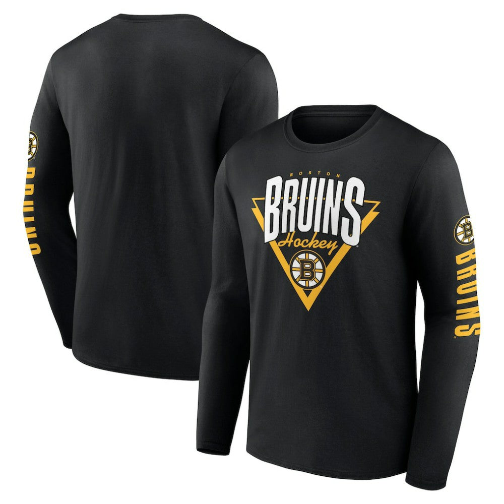 NHL Black Boston Bruins Fanatics Headline Long Sleeve T-Shirt