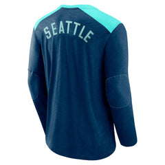 NHL Deep Sea Blue Seattle Kraken Fanatics Iconic Exclusive Long Sleeve T-Shirt