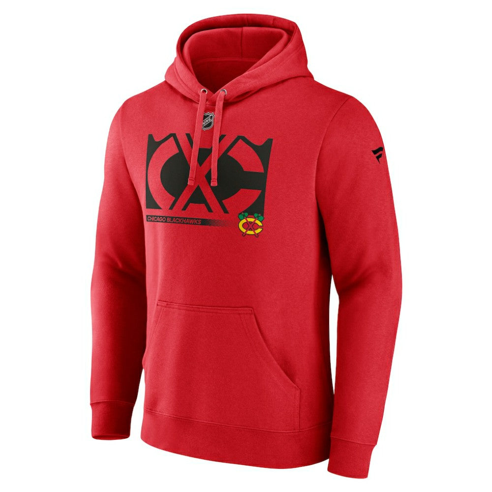 NHL Red Chicago Blackhawks Fanatics Fleece Pullover Hoodie
