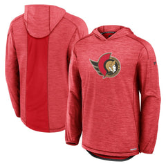 NHL Heather Red Ottawa Senators Fanatics Authentic Pro Rink Pullover Hoodie