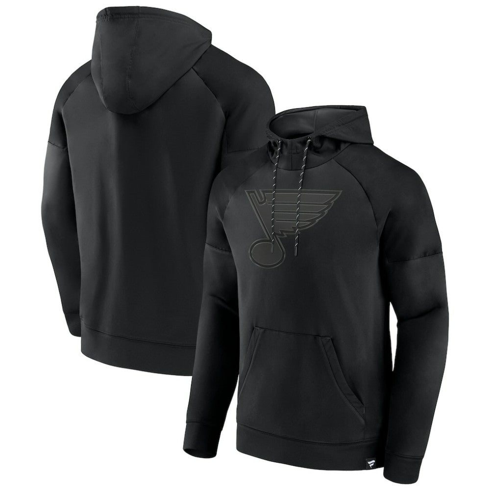 NHL This item will ship within 8 business days. St. Louis Blues Fanatics Black Ice Defender Raglan Pullover Hoodie