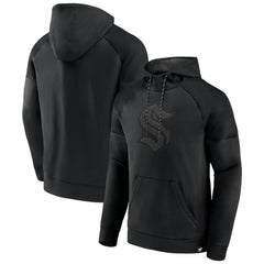 NHL This item will ship within 8 business days. Seattle Kraken Fanatics Black Ice Defender Raglan Pullover Hoodie