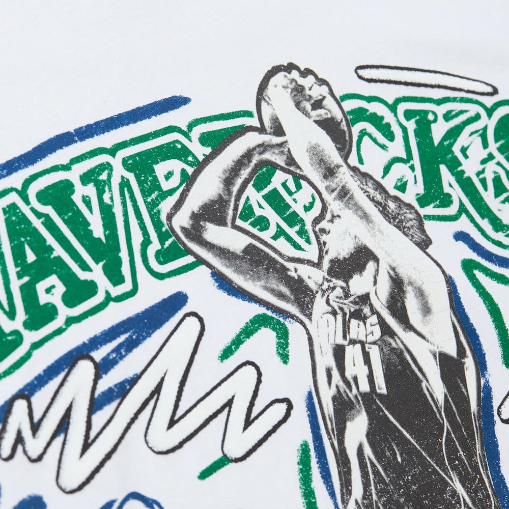 NBA Dirk Nowitzki Dallas Mavericks Hardwood Classics Chalked Up T-Shirt sale