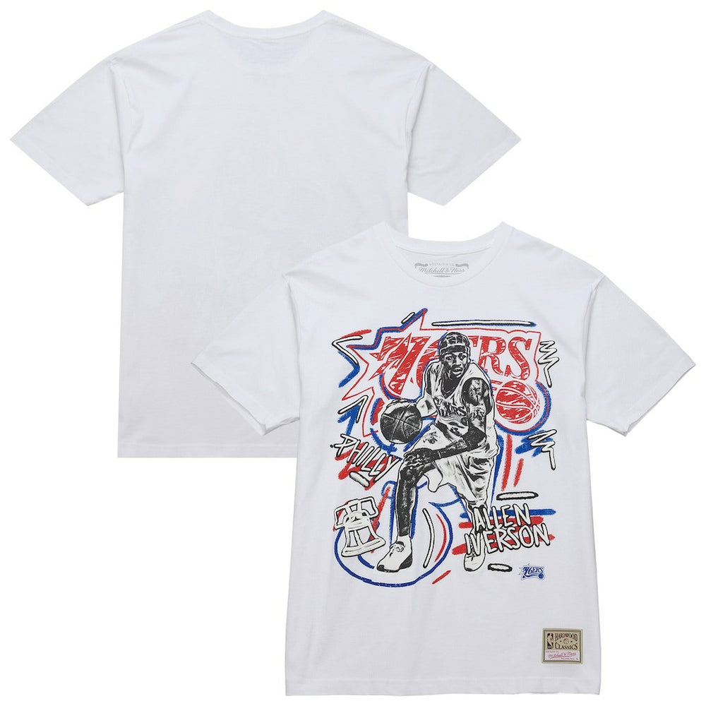 NBA Allen Iverson Philadelphia 76ers Hardwood Classics Chalked Up T-Shirt