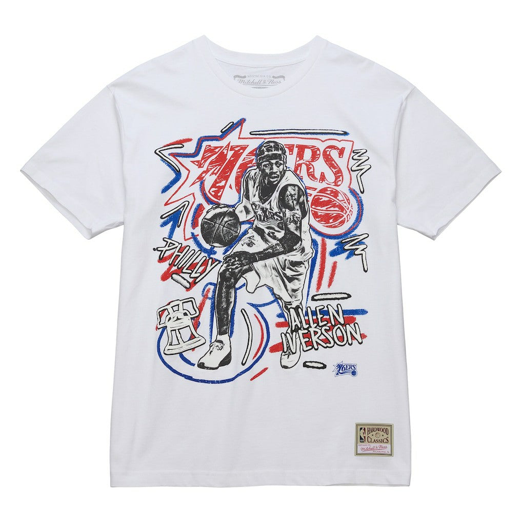 NBA Allen Iverson Philadelphia 76ers Hardwood Classics Chalked Up T-Shirt