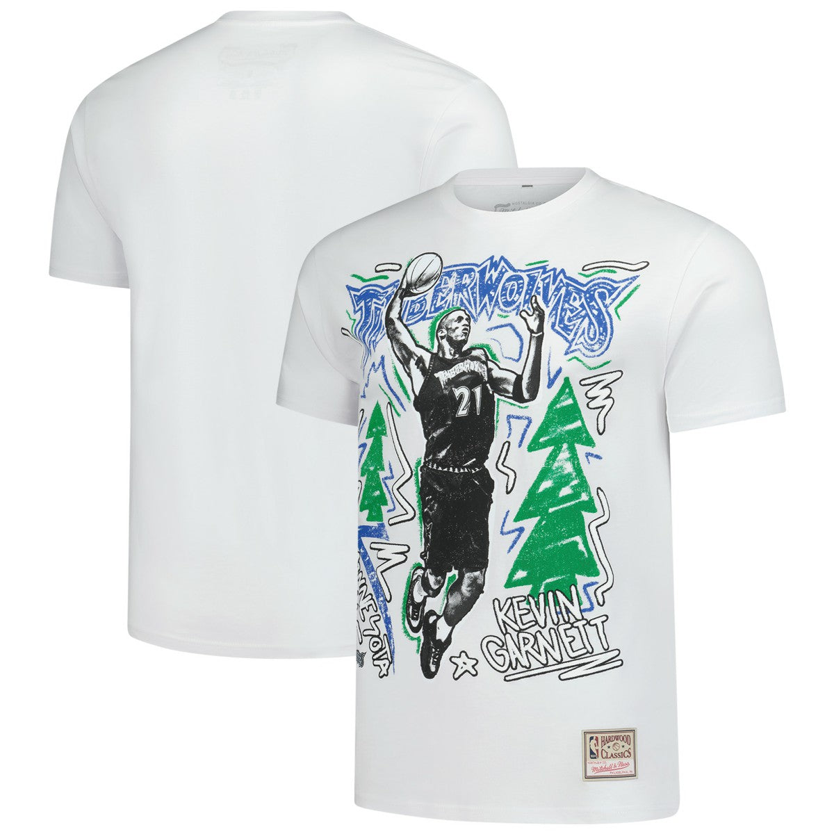 NBA Kevin Garnett Minnesota Timberwolves Hardwood Classics Chalked Up T-Shirt