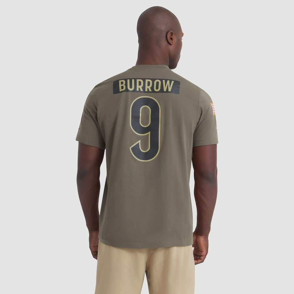 Joe Burrow  2025 Salute to Service Name & Number T-Shirt - Cincinnati Bengals