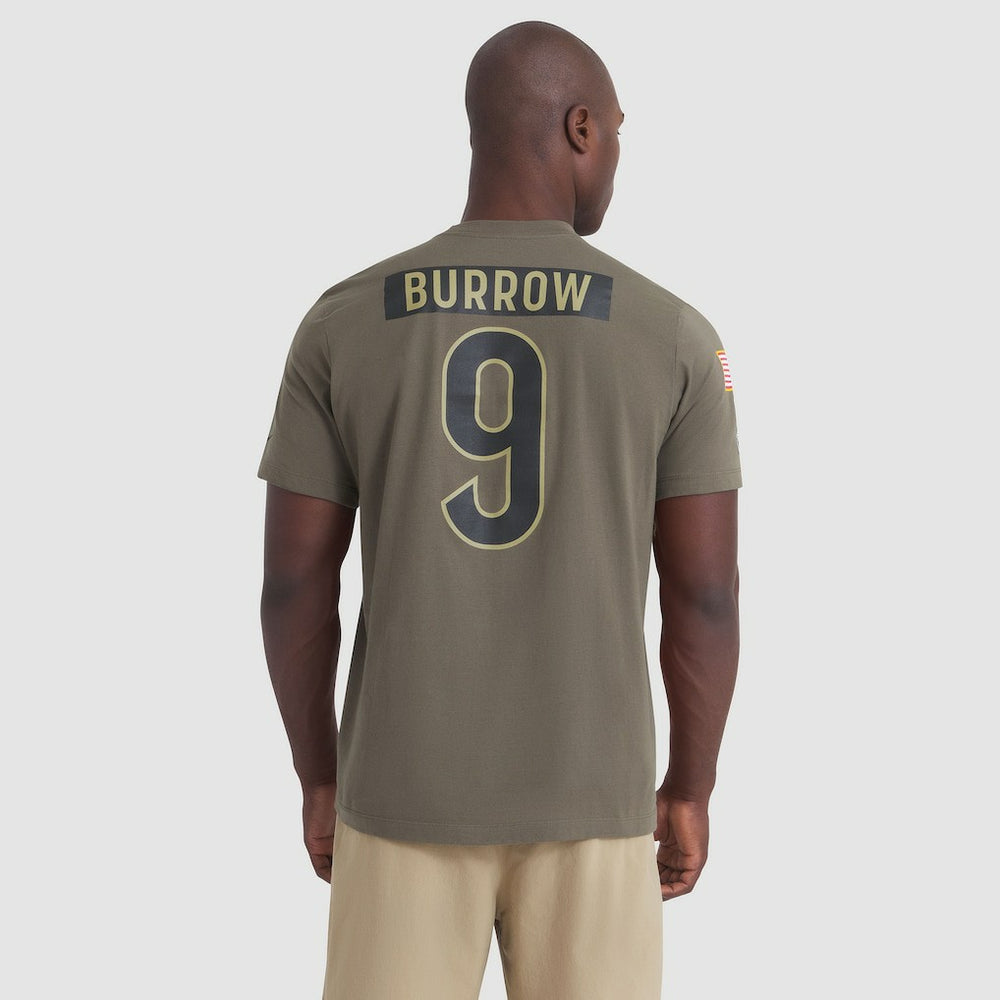 Joe Burrow  2025 Salute to Service Name & Number T-Shirt - Cincinnati Bengals