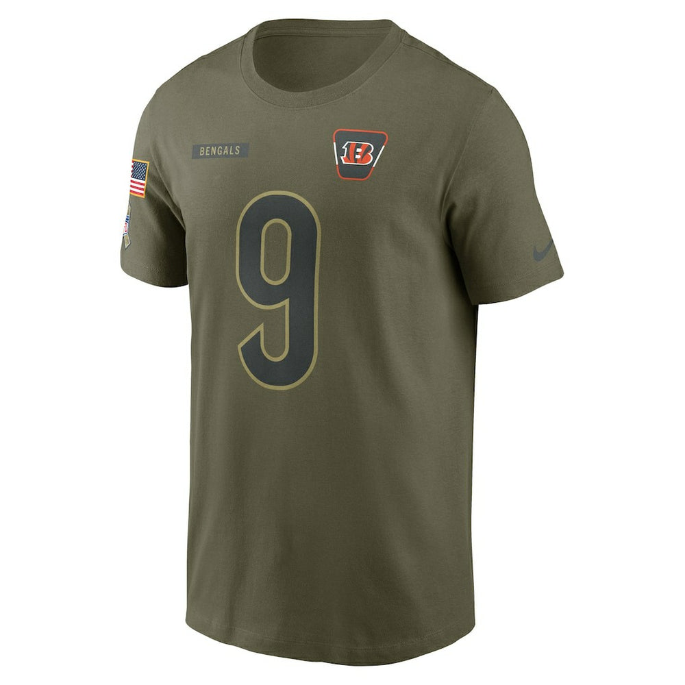 Joe Burrow  2025 Salute to Service Name & Number T-Shirt - Cincinnati Bengals