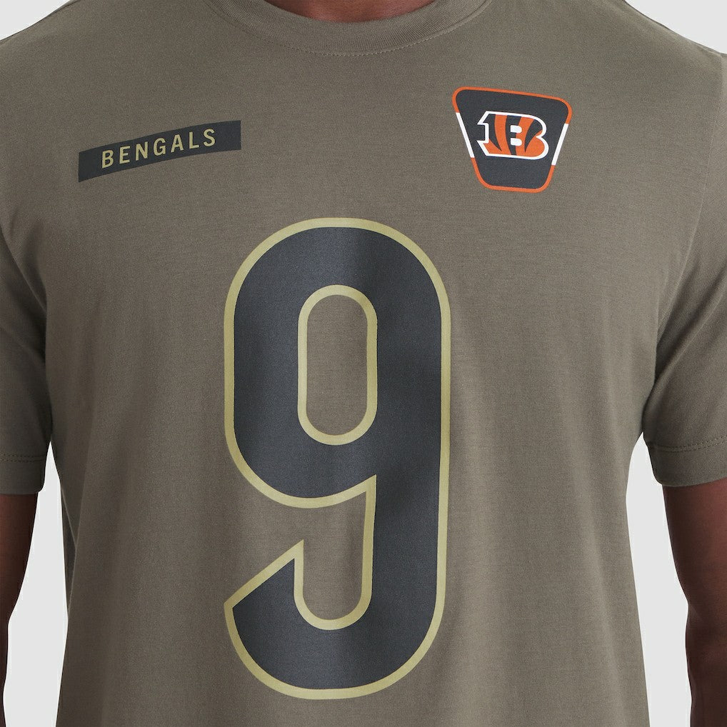 Joe Burrow  2025 Salute to Service Name & Number T-Shirt - Cincinnati Bengals
