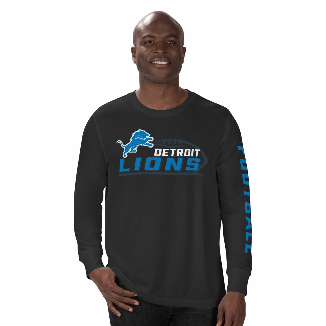 Starter Half Time Long Sleeve T-Shirt - Detroit Lions