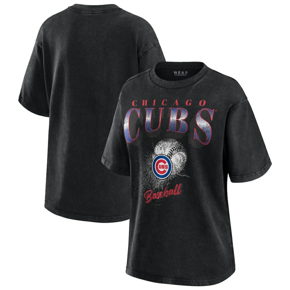 MLB Chicago Cubs WEAR by Erin Andrews Women's Oversized Boyfriend T-Shirt