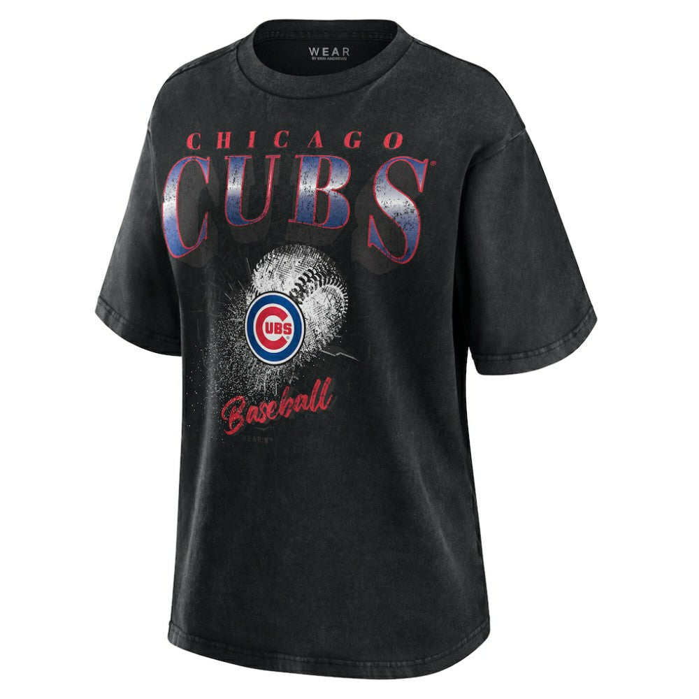 MLB Chicago Cubs WEAR by Erin Andrews Women's Oversized Boyfriend T-Shirt