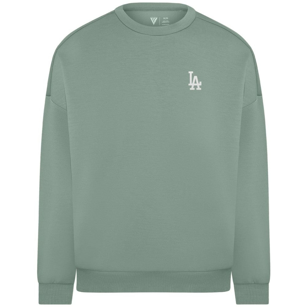 MLB Los Angeles Dodgers Levelwear Women's Luxe Signature Tri-Blend Pullover Sweatshirt