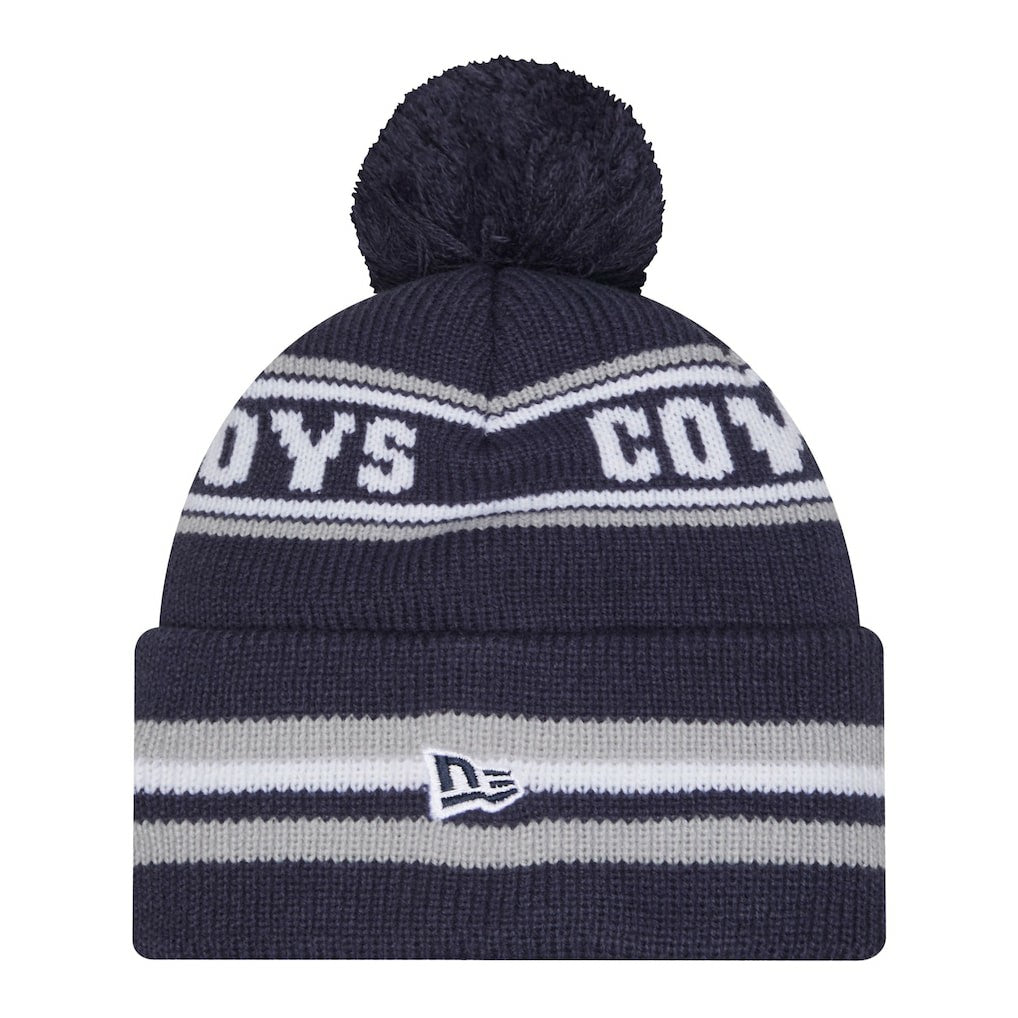 Youth Classic Cuffed Knit Hat with Pom - Dallas Cowboys