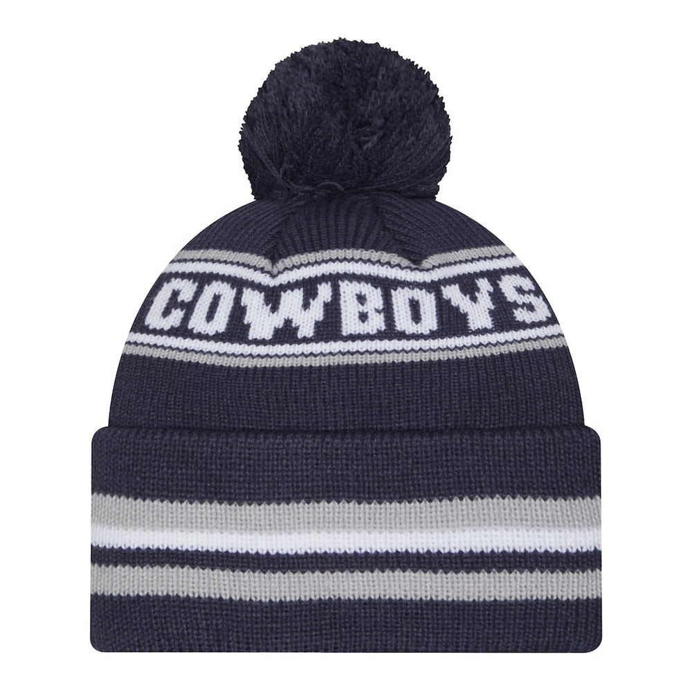 Youth Classic Cuffed Knit Hat with Pom - Dallas Cowboys