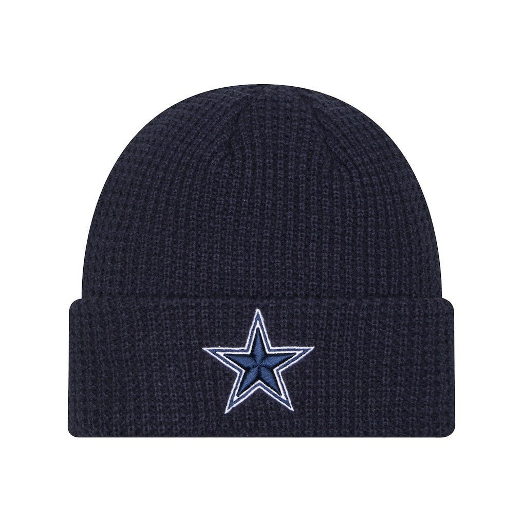 Youth Waffle Cuffed Knit Hat - Dallas Cowboys